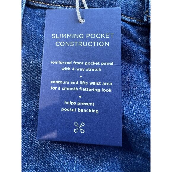 Caslon Vista Wide Leg Kick Out Crop Stretch Denim Slimming Women’s Sz 34 Petite - Picture 9 of 9